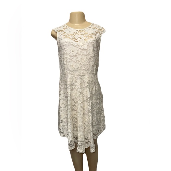 π Zink London Women's Off-White Skater Dress Size Large πβββ - Picture 8 of 12